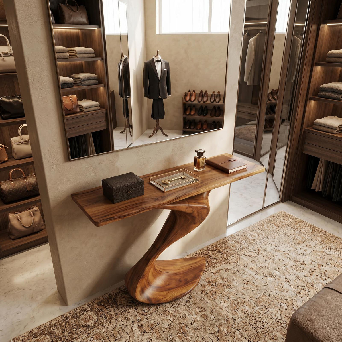 Rustic Console Table Entryway Design