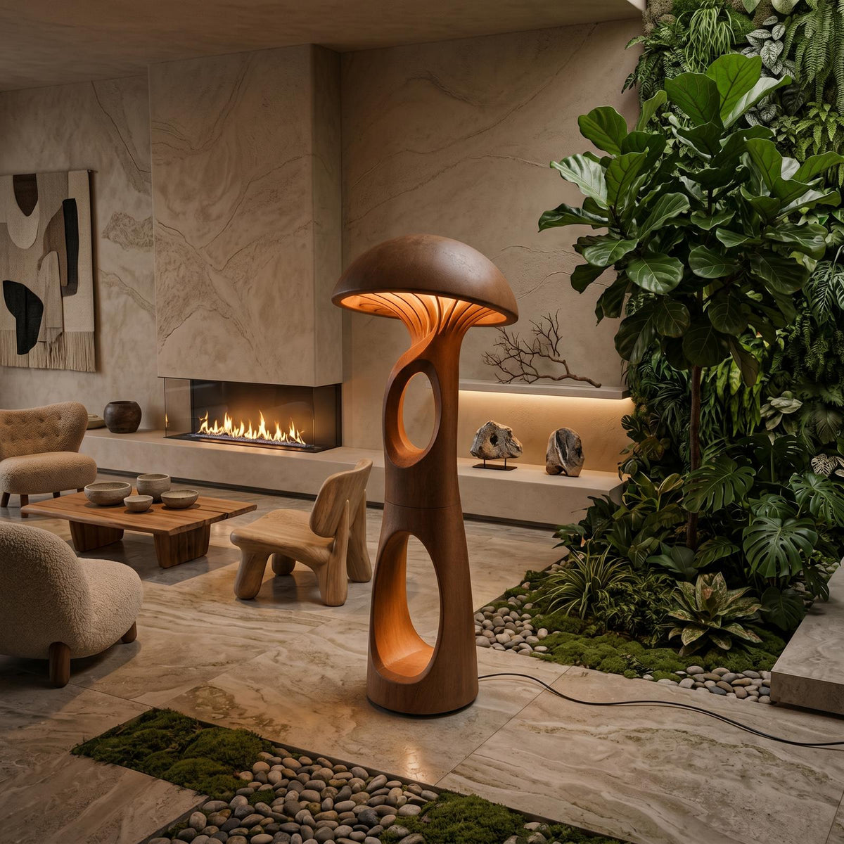 Mid Century Mushroom Floor Lamp For Cozy Corner