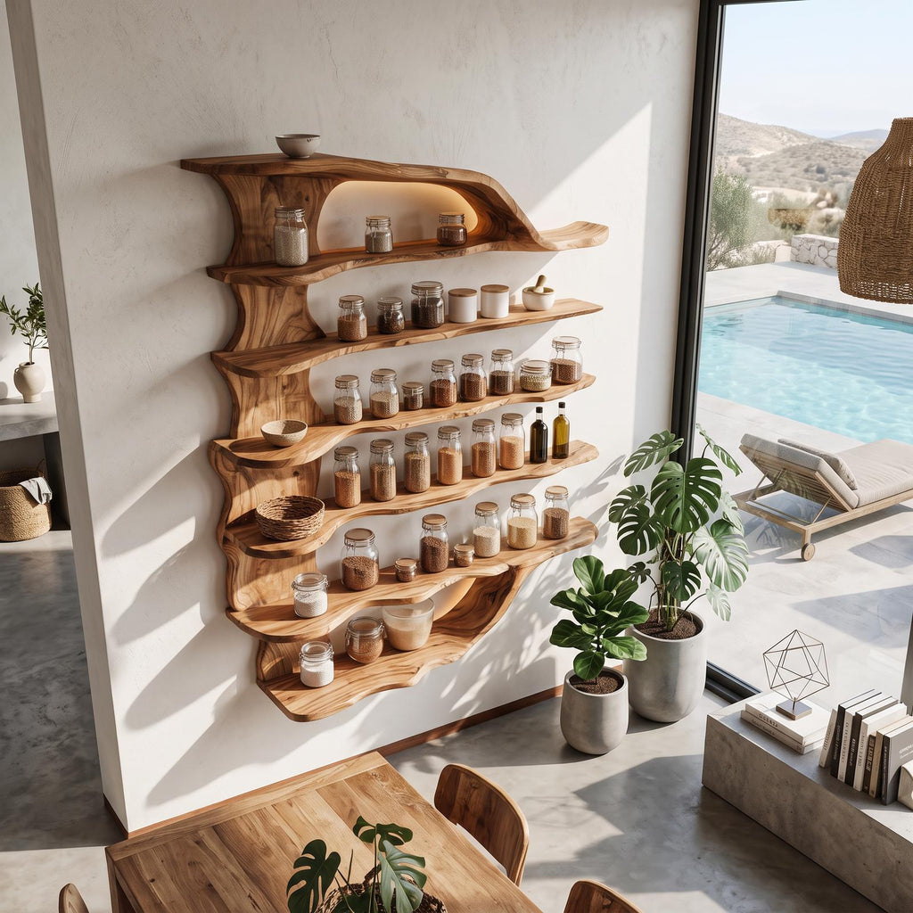 Handcrafted Wooden Spice Organizer For Modern Kitchen