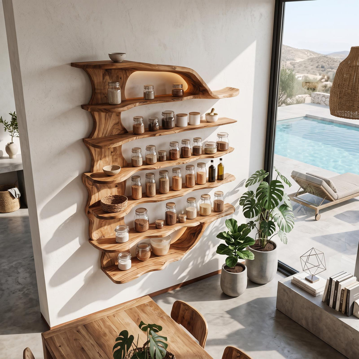 Handcrafted Wooden Spice Organizer For Modern Kitchen