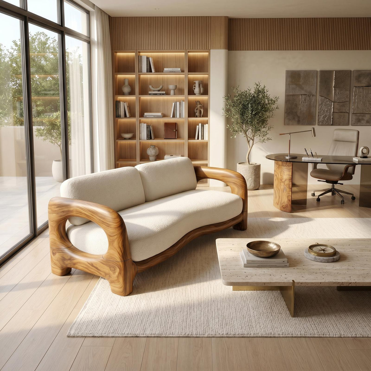 Organic Loop Frame Sofa Luxury Modern Residence SILDTTRSFA002