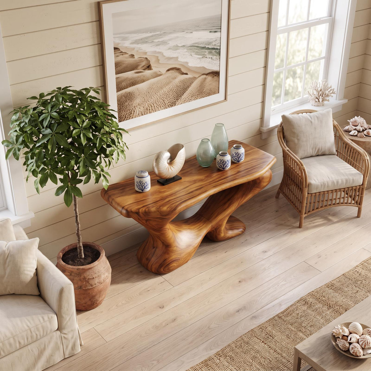 Farmhouse Chic Console Table Entryway Decor