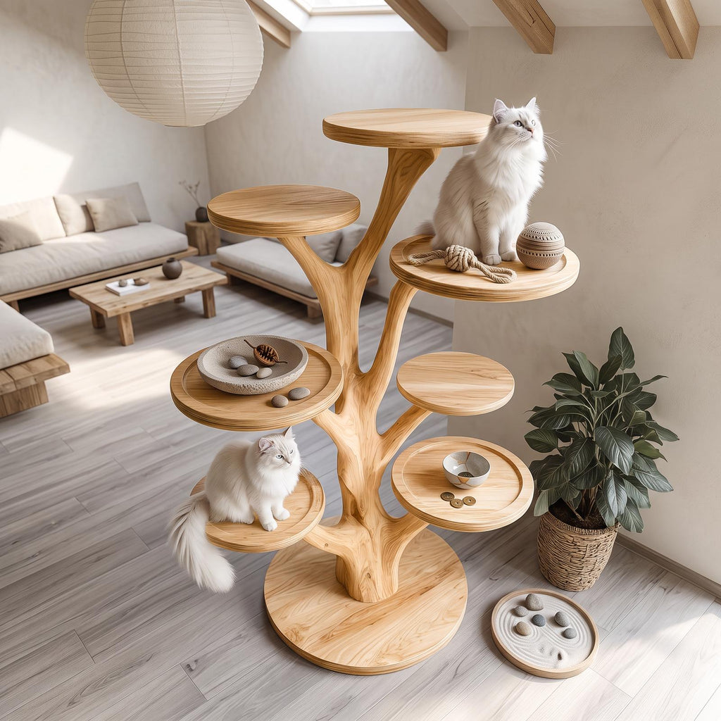 Mid Century Cat Tree Tower Living Room SINLSATT023