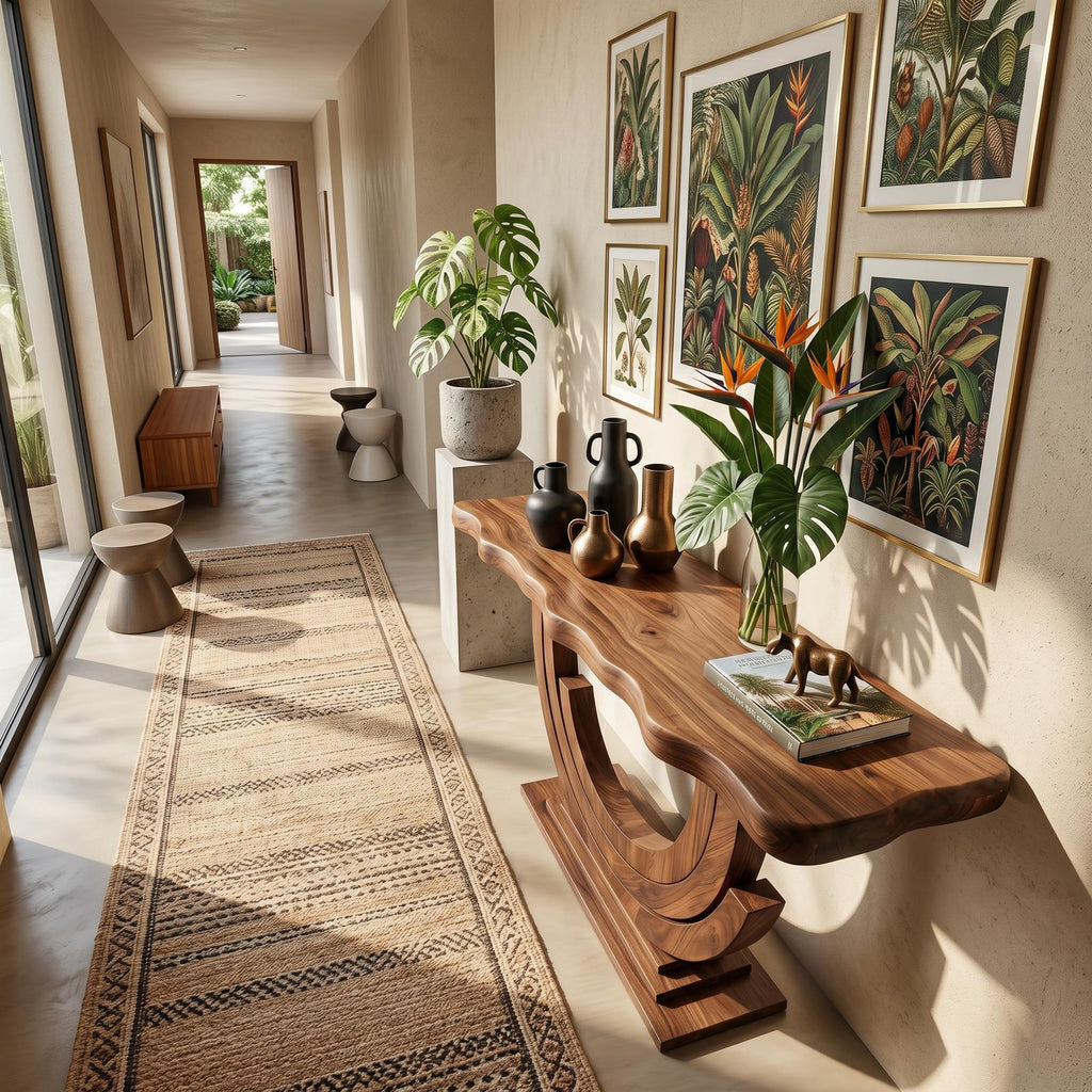 Luxury Infinity Console Table Designer Entryway