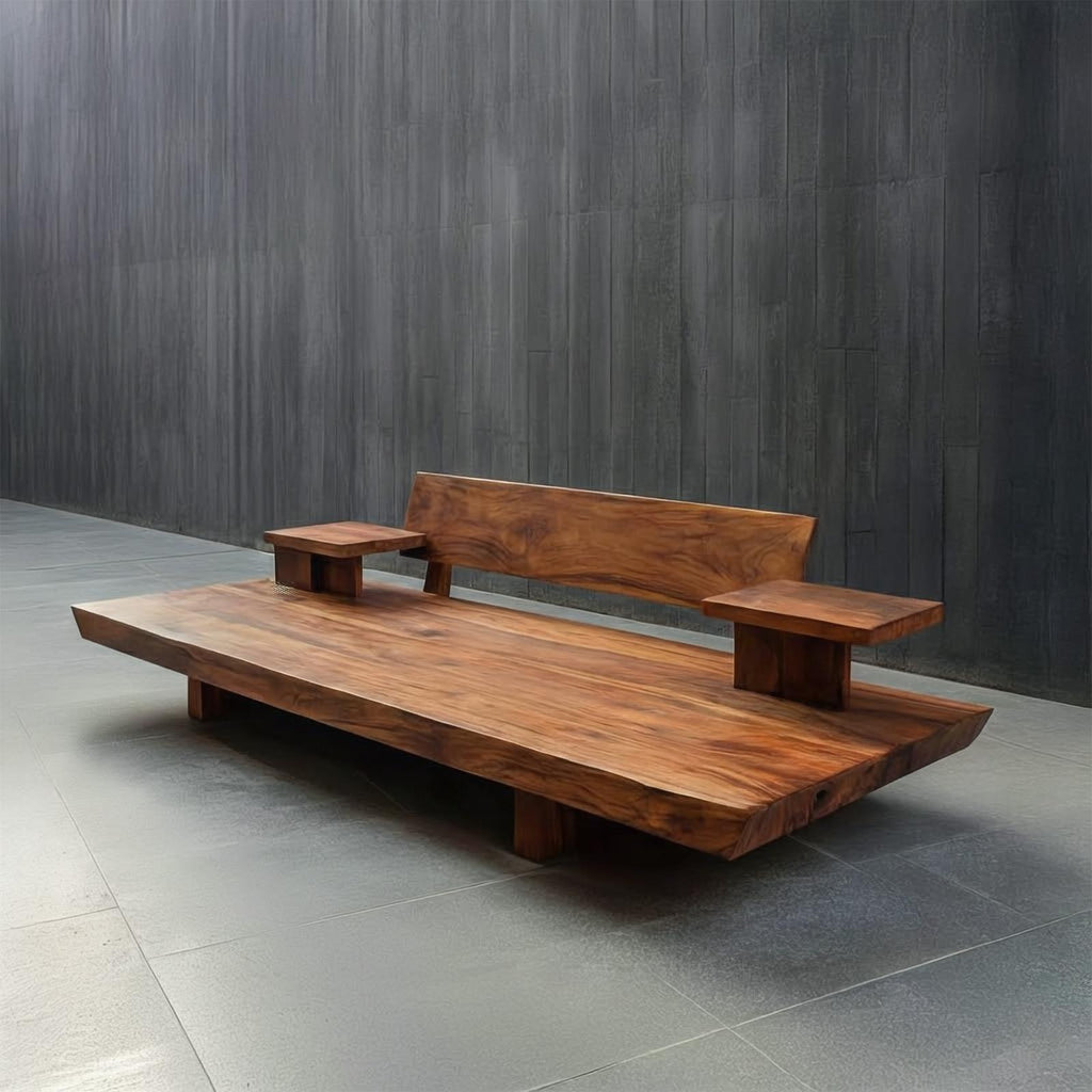 Organic Platform Sofa Frame Solid Wood Layered Low Profile Design Living Room And Lounge