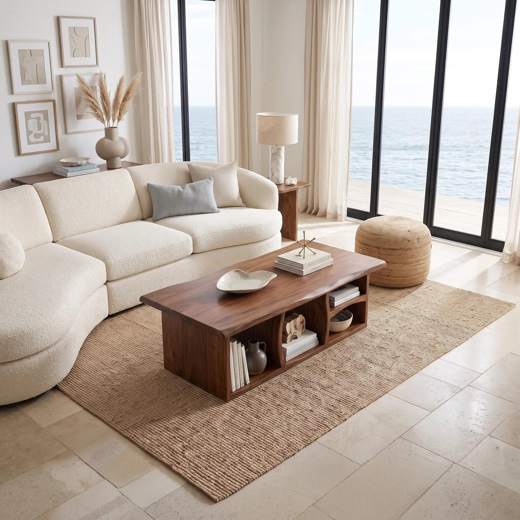 Organic Modern Storage Coffee Table Beach House