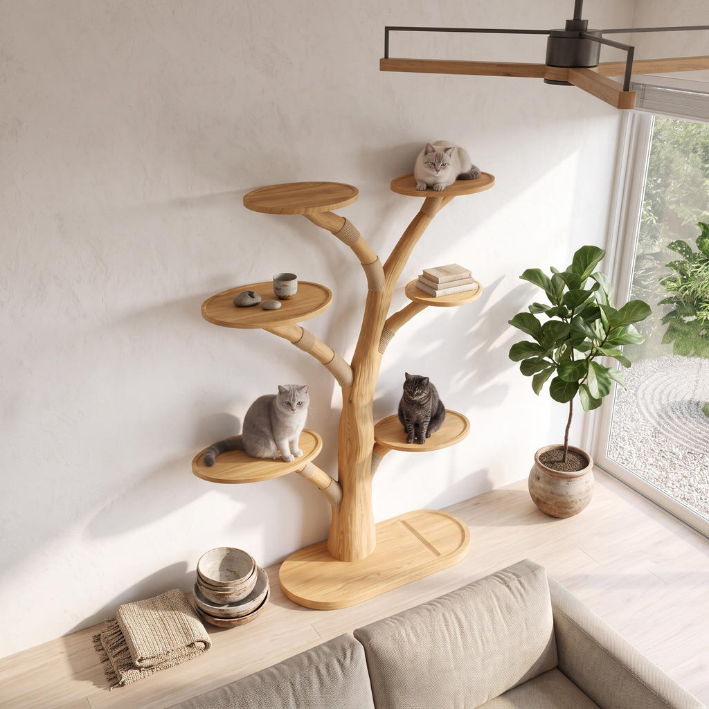 Rustic Tree Cat Tower Home Office SINLSATT027