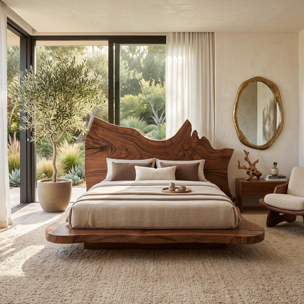 Contemporary Live Edge Bed Frame For Master Bedroom SITHTTWO005