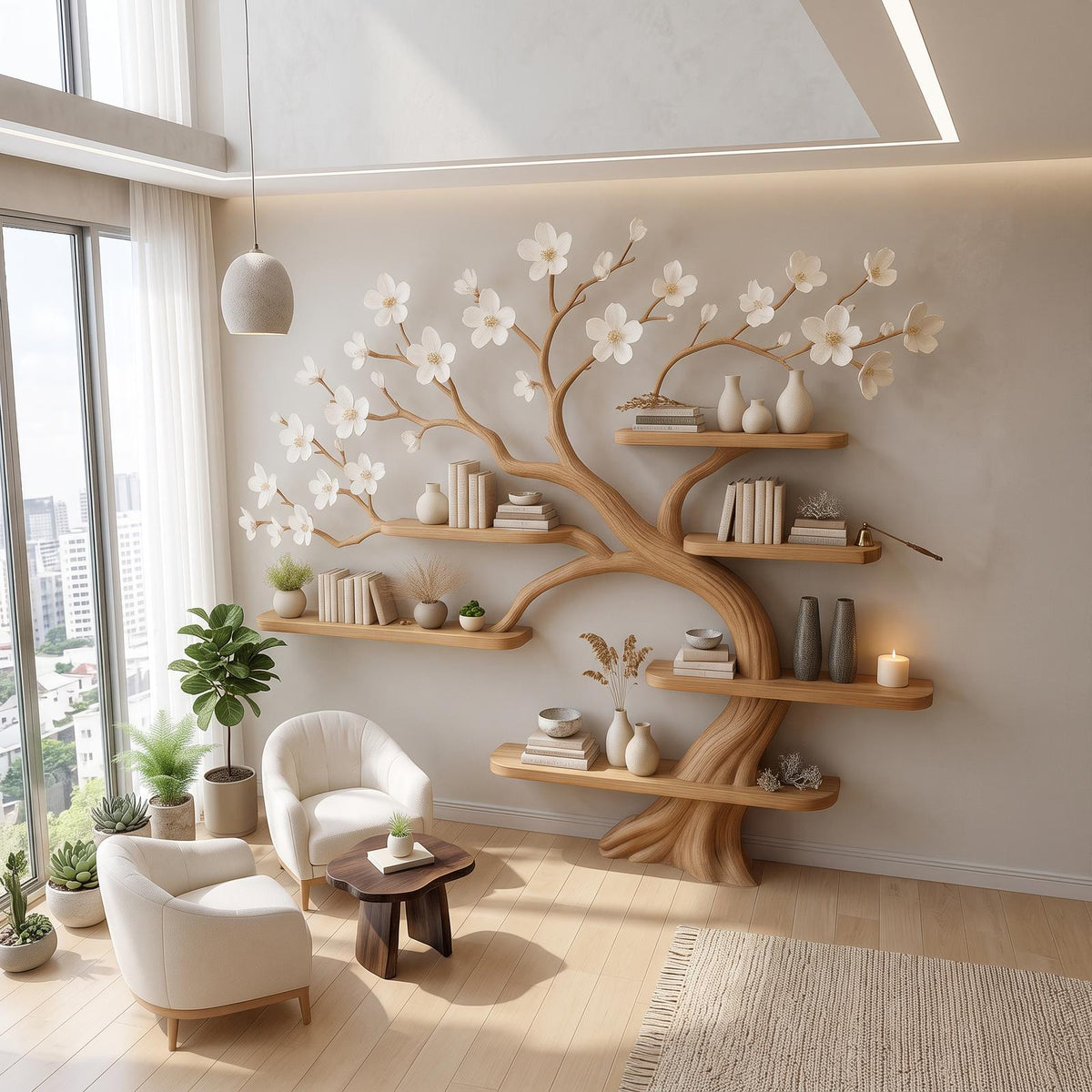 Rustic Tree Branch Shelf Nursery Kids Room