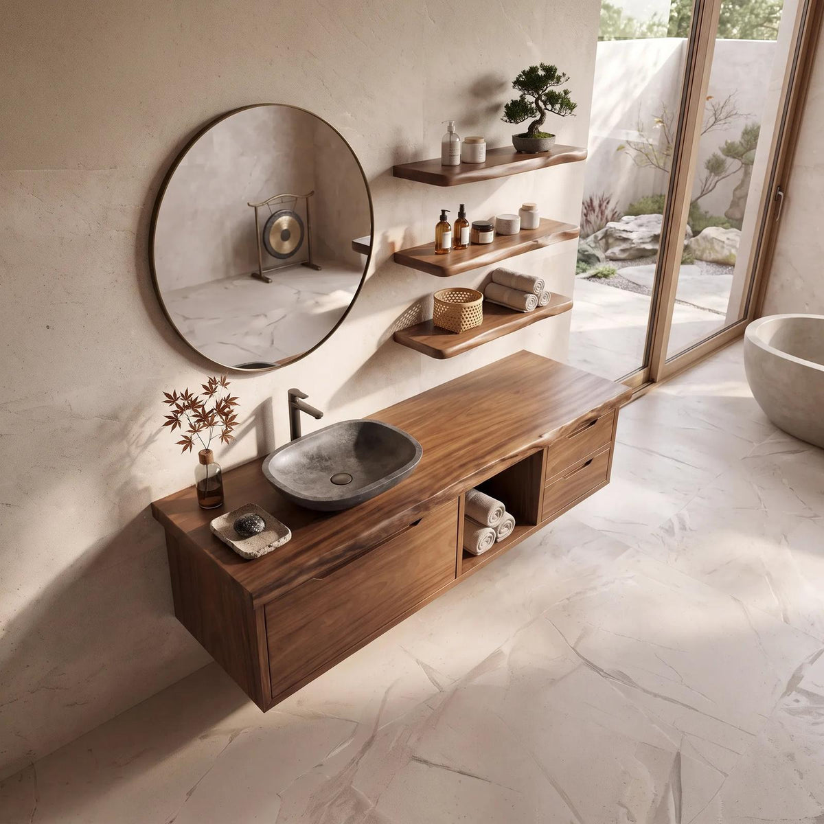 Contemporary Double Sink Bathroom Vanity Modern Ensuite