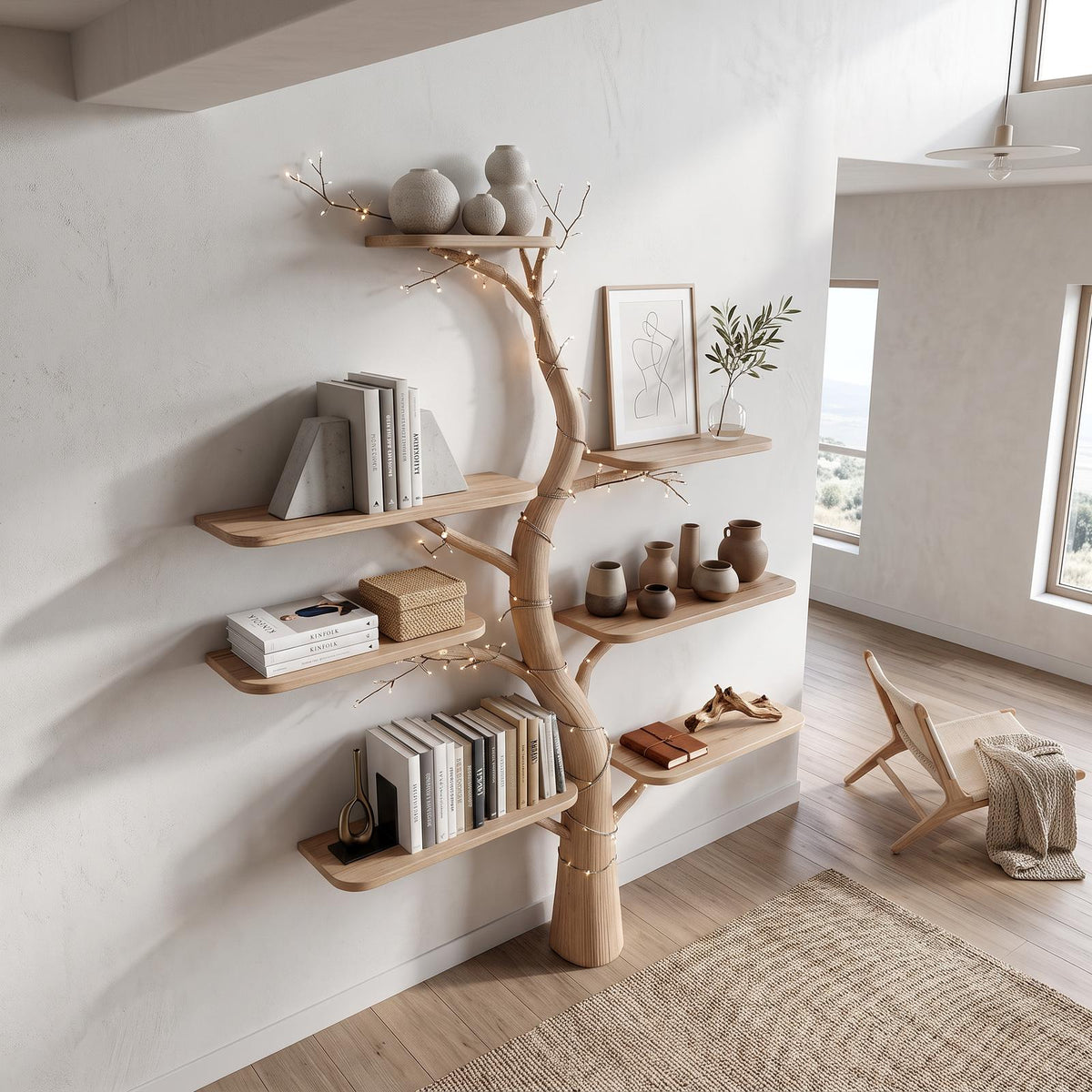 Midcentury Tree Shelf Kids Room Nursery