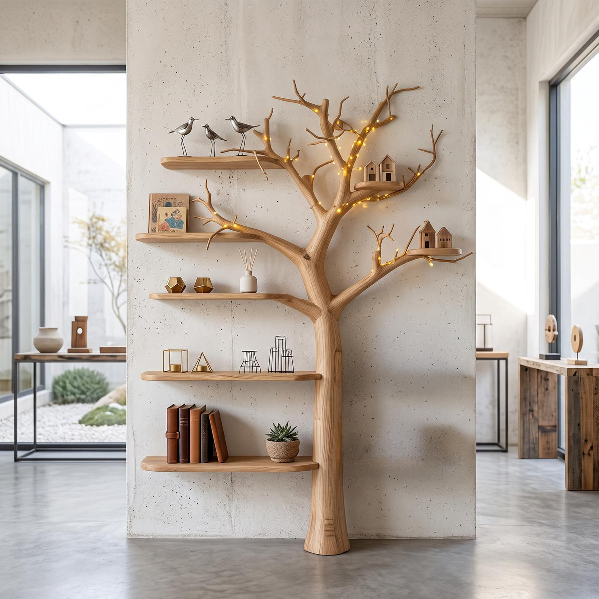 Rustic Tree Bookcase Bedroom Kids Room