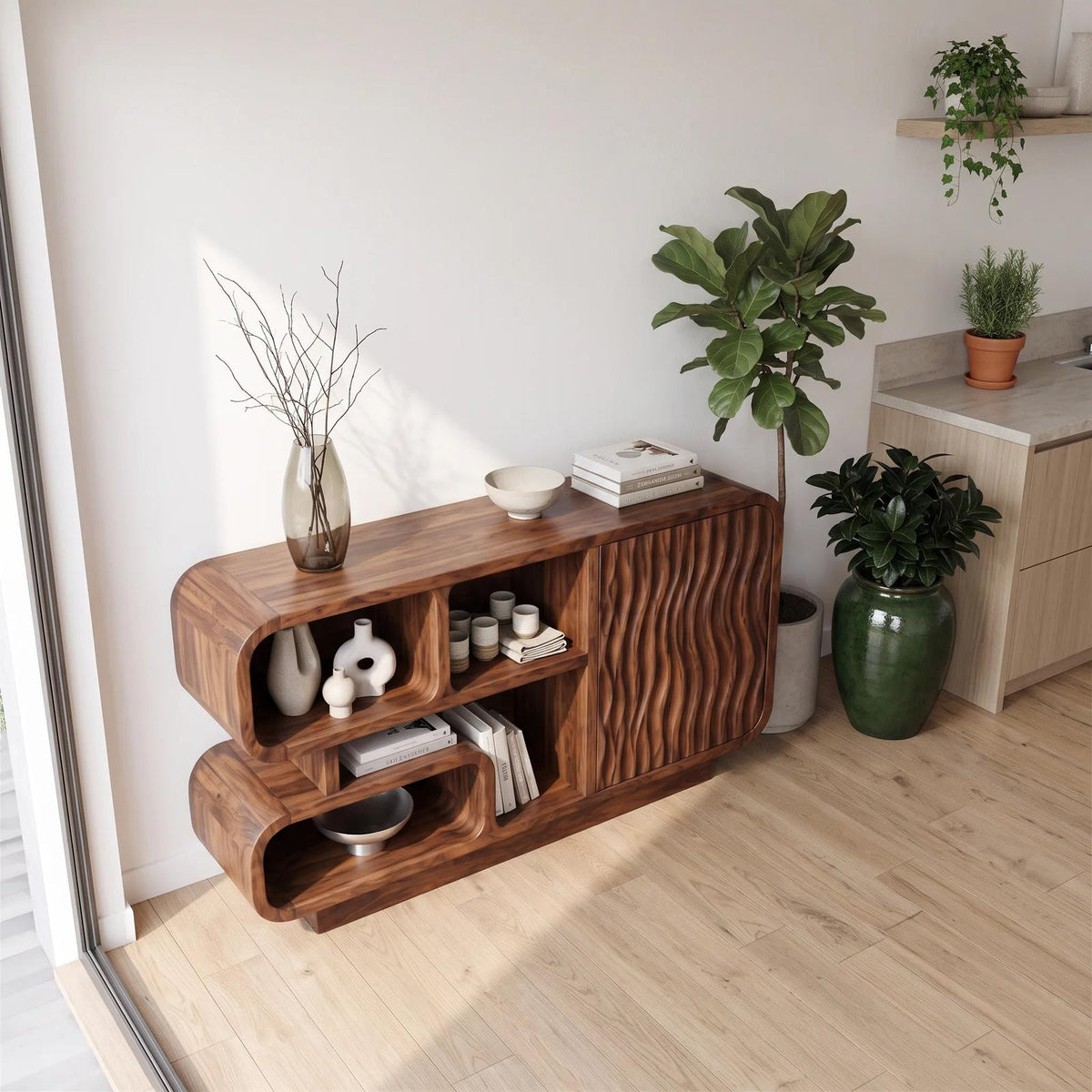 Organic Modern Sideboard Cabinet with Storage Kitchen