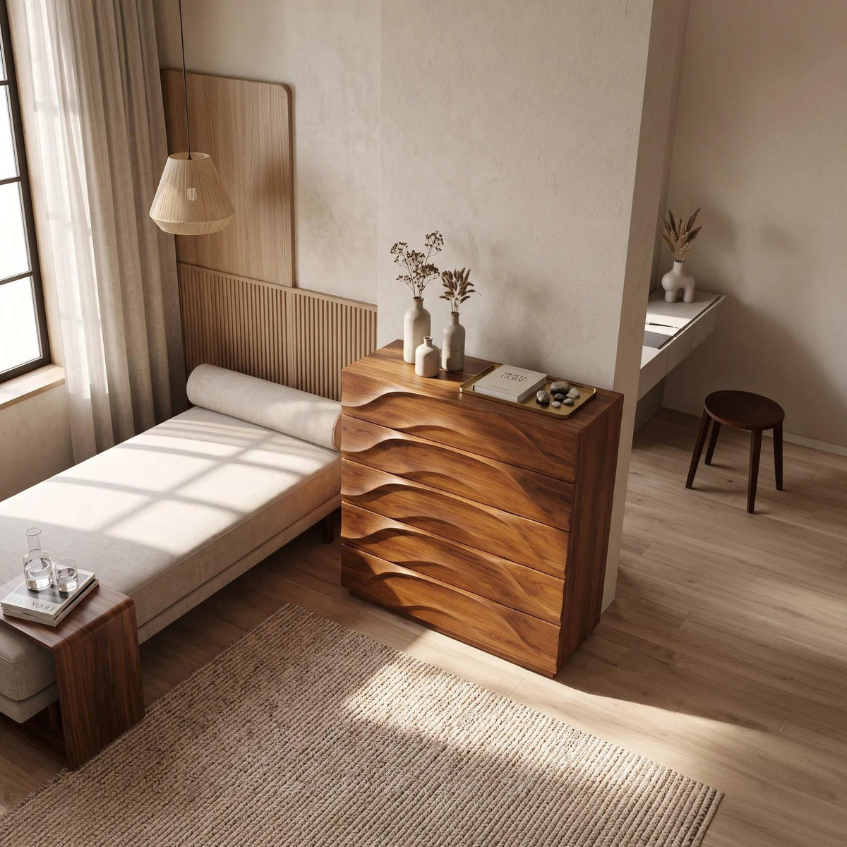 Minimalist Flowing Closet Dresser For Bedroom Space SILDTTNDR011