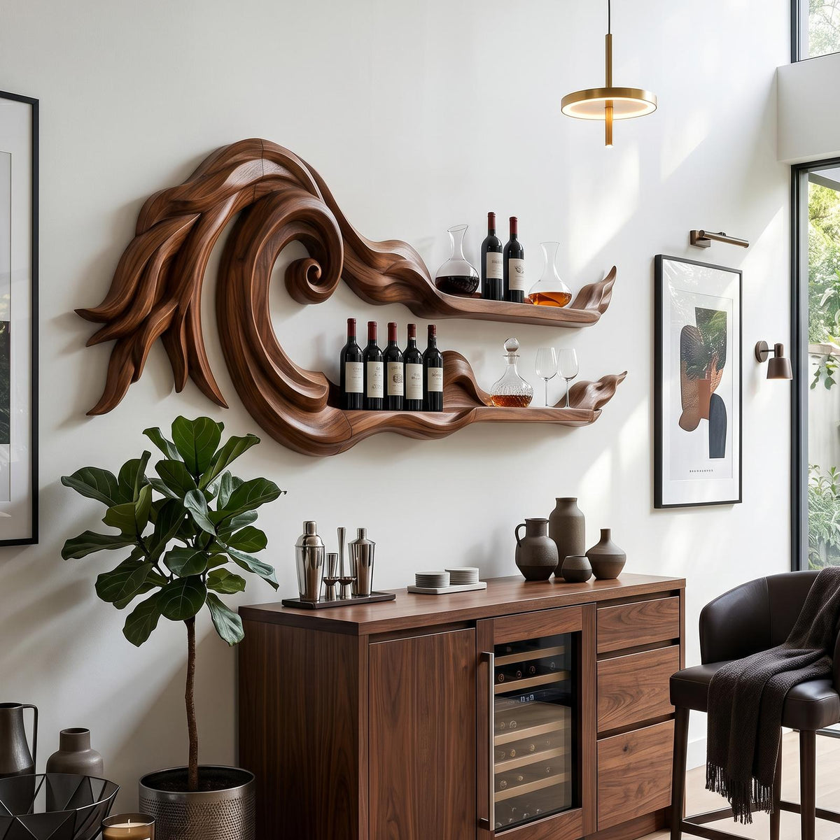 Coastal Wall Wine Rack For Beach House SILDTTRWH111