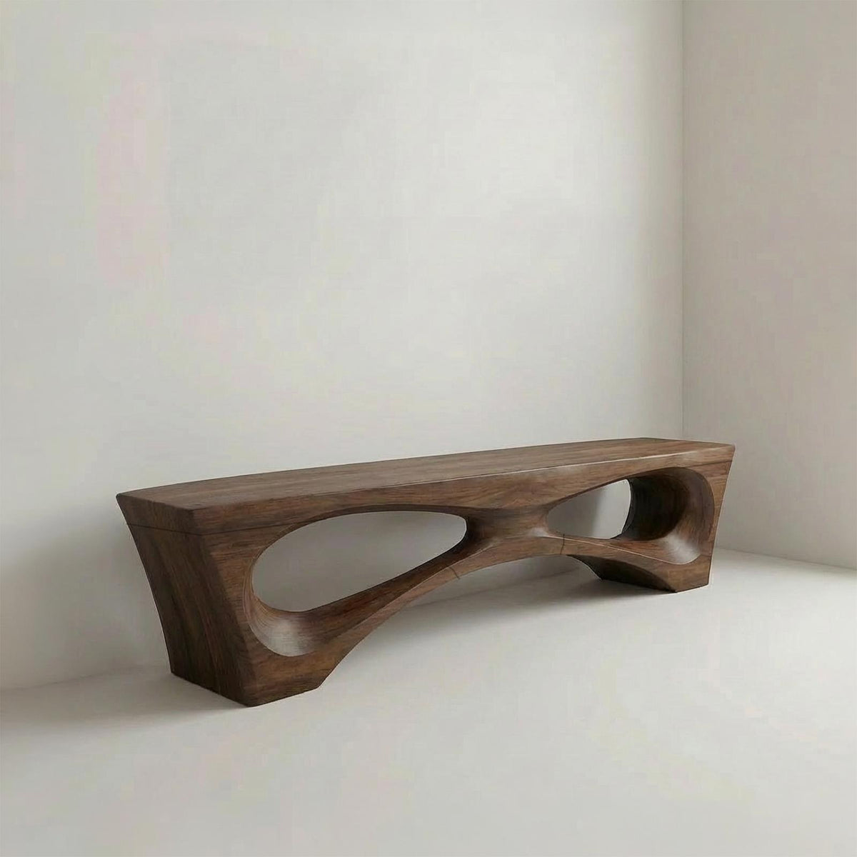 Rustic Organic Geometry Bench For Entryway And Living Room SINLSARS082