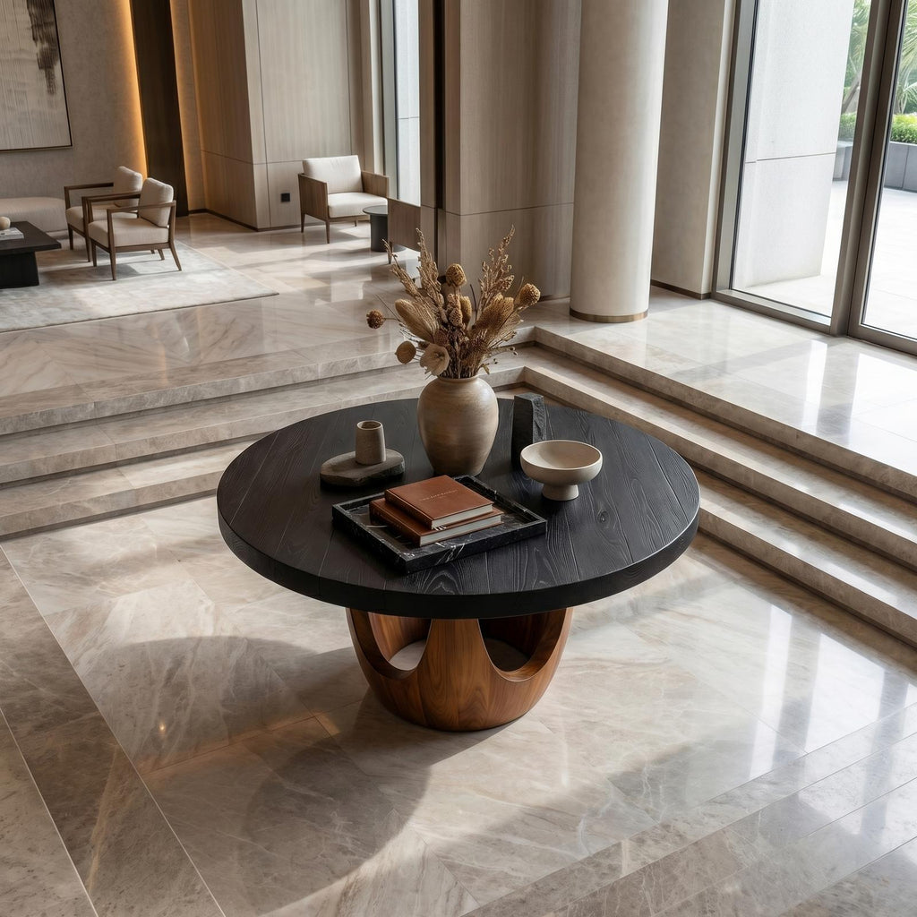 Modern Luxury Round Foyer Table For Entryway And Lobby