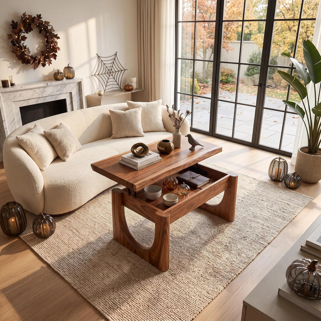 Farmhouse Halloween Lift Top Coffee Table Country Cottage