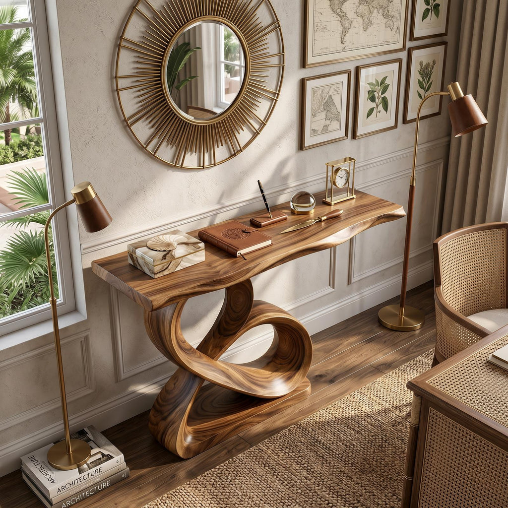 Luxury Loop Base Console Table Designer Hallway