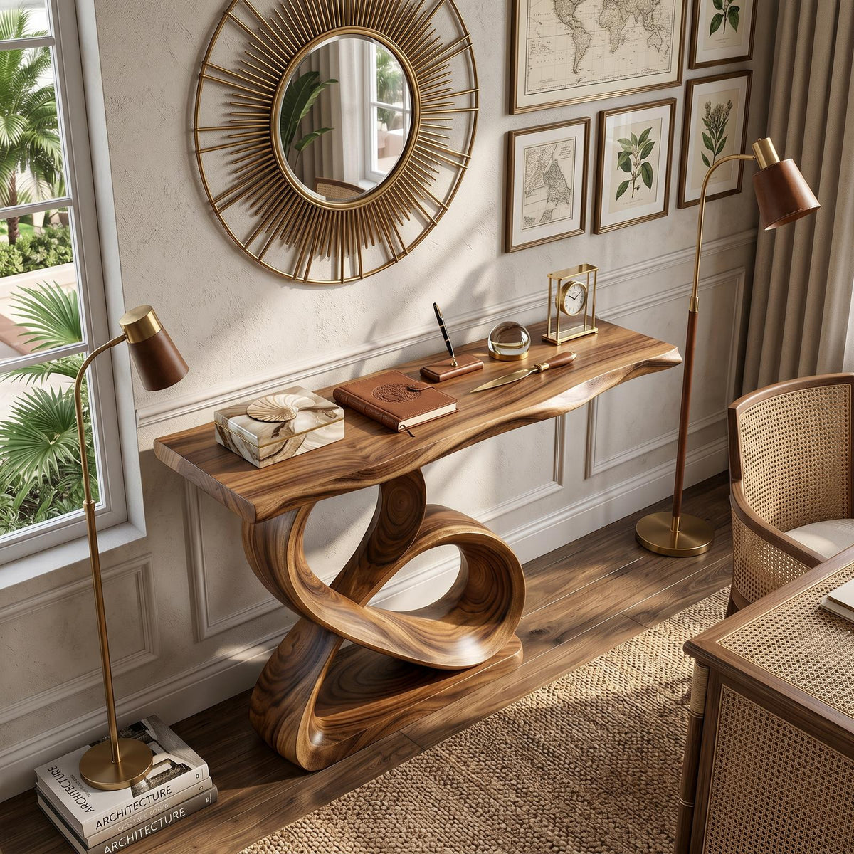Luxury Loop Base Console Table Designer Hallway