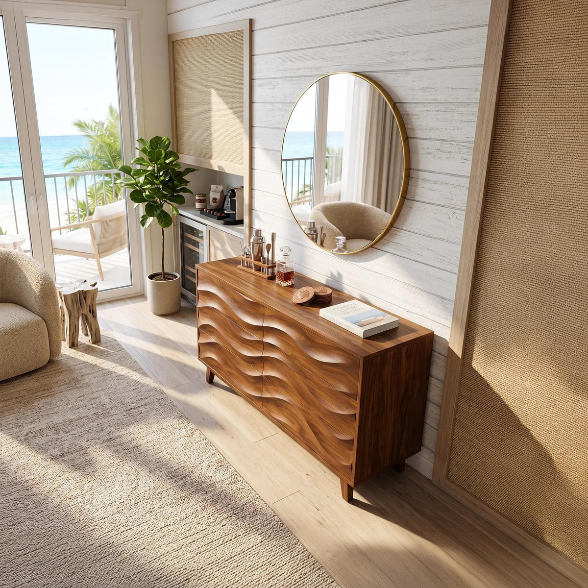 Organic Layered Bedroom Dresser For Cozy Interior SILDTTNDR006
