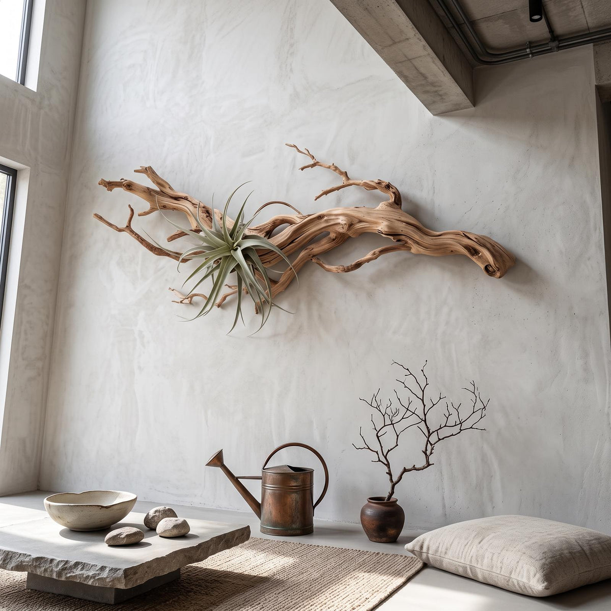 Rustic Tree Wall Art Decor, Handcrafted 3D Wooden Branch Sculpture for Living Room Wall