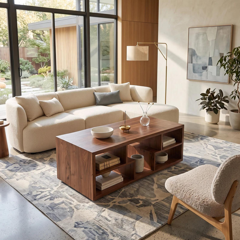 Rustic Storage Coffee Table Modern Farmhouse