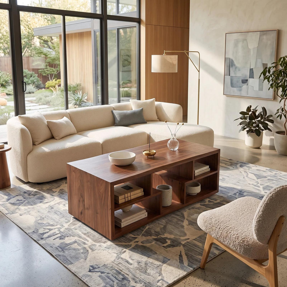 Rustic Storage Coffee Table Modern Farmhouse