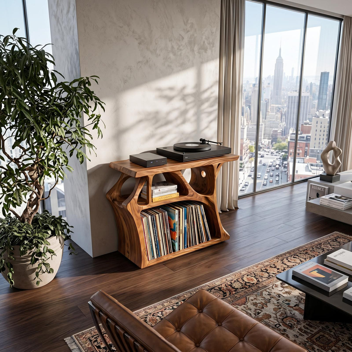 Mid Century Record Stand Living Room Decor Essential