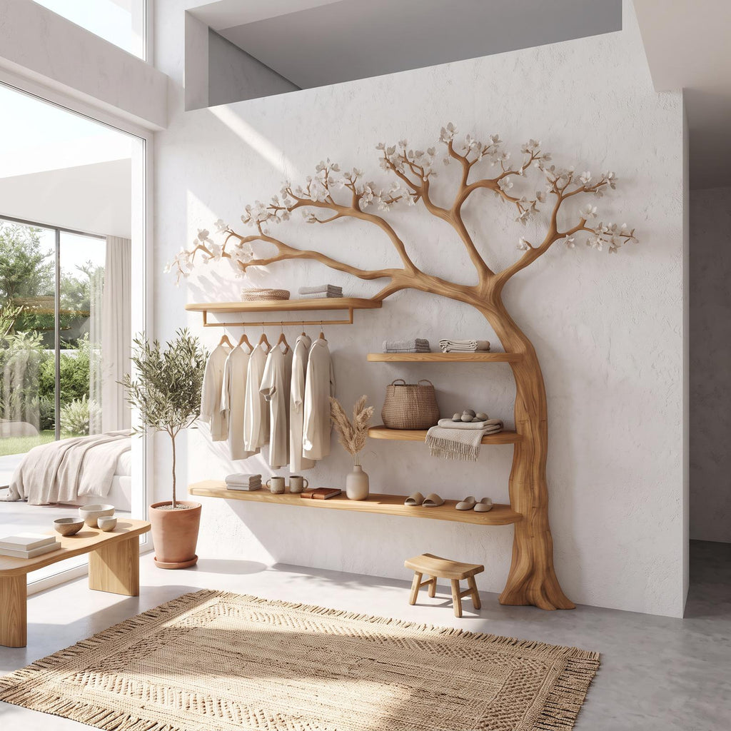 Mid Century Tree Coat Rack Living Room