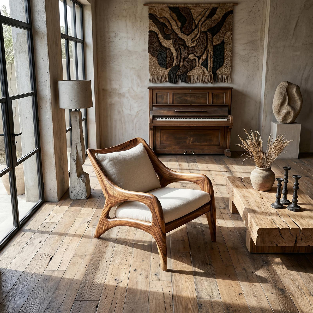 Contemporary Wooden Lounge Chair for Refined Porch Living SILDTTRCHR028