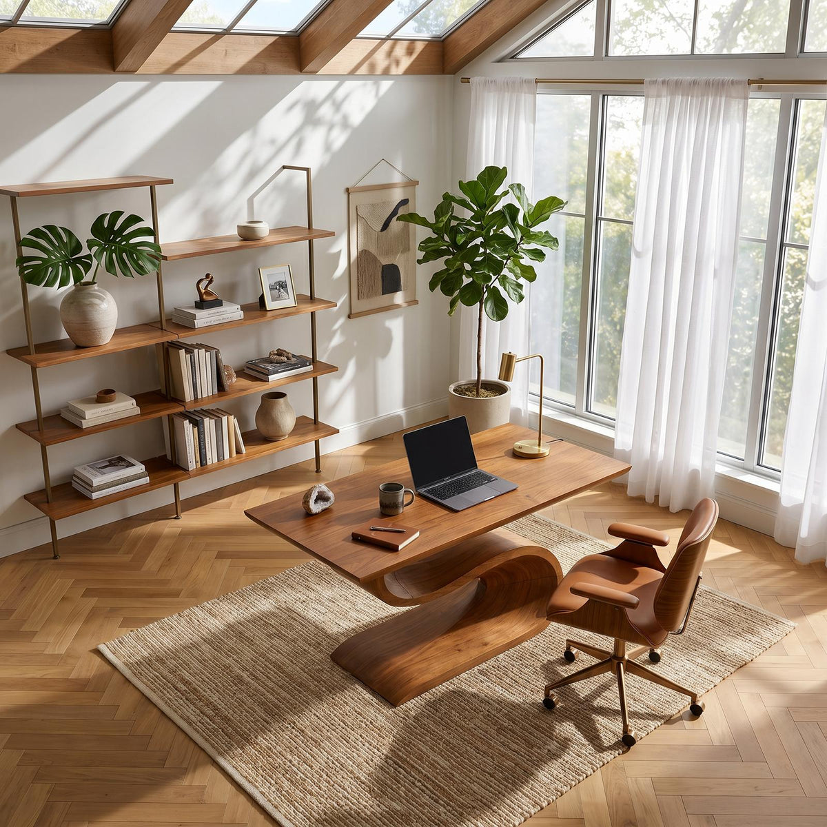 Contemporary Executive Desk For Open Workspace Interior Space SILDTTNDE038