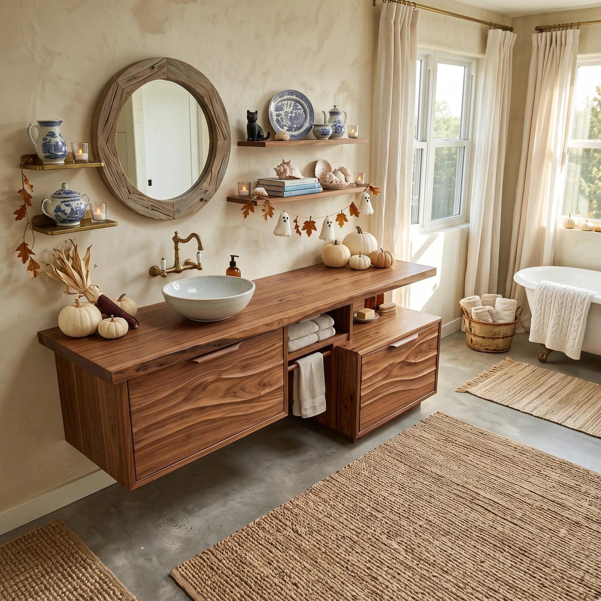 Mid Century Halloween Bathroom Vanity Luxury Ensuite