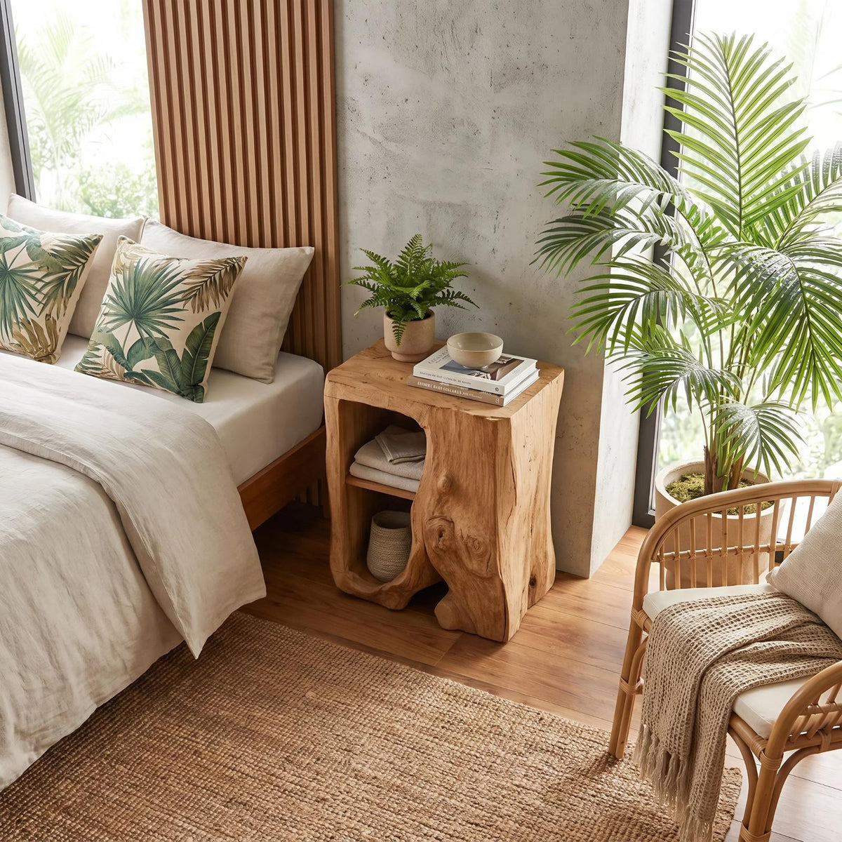 Farmhouse Live Edge Nightstand Bedroom Furniture Design