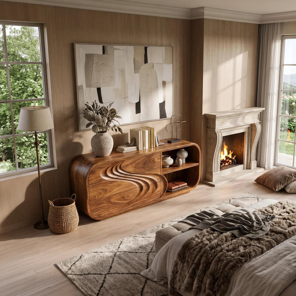 Modern Ripple Dresser For Cozy Bedroom Interior