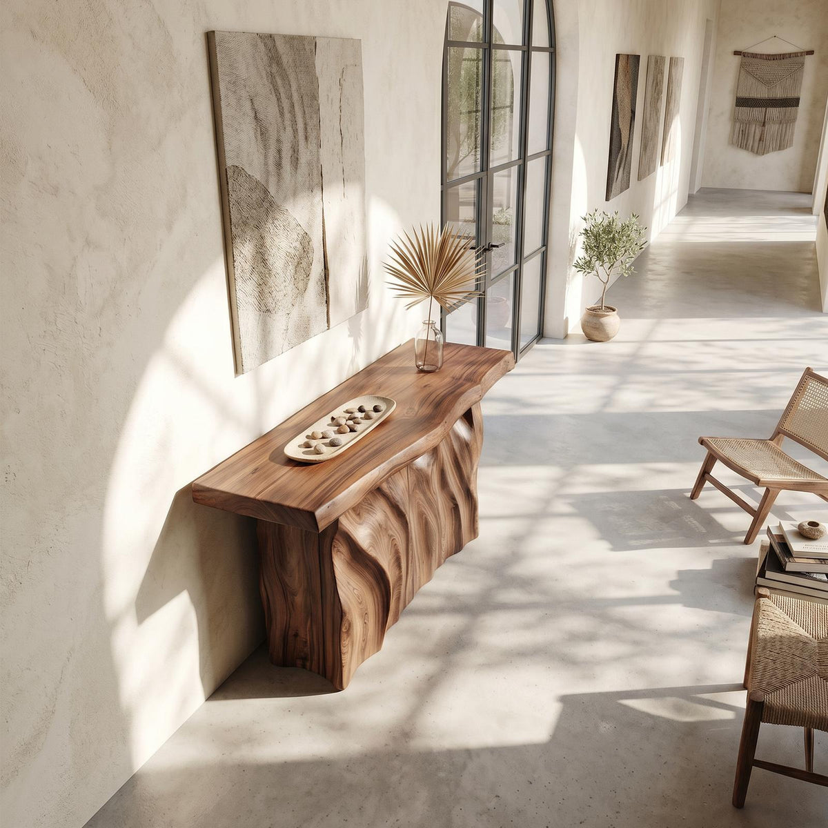 Contemporary Live Form Hall Table For Penthouse Interior Space
