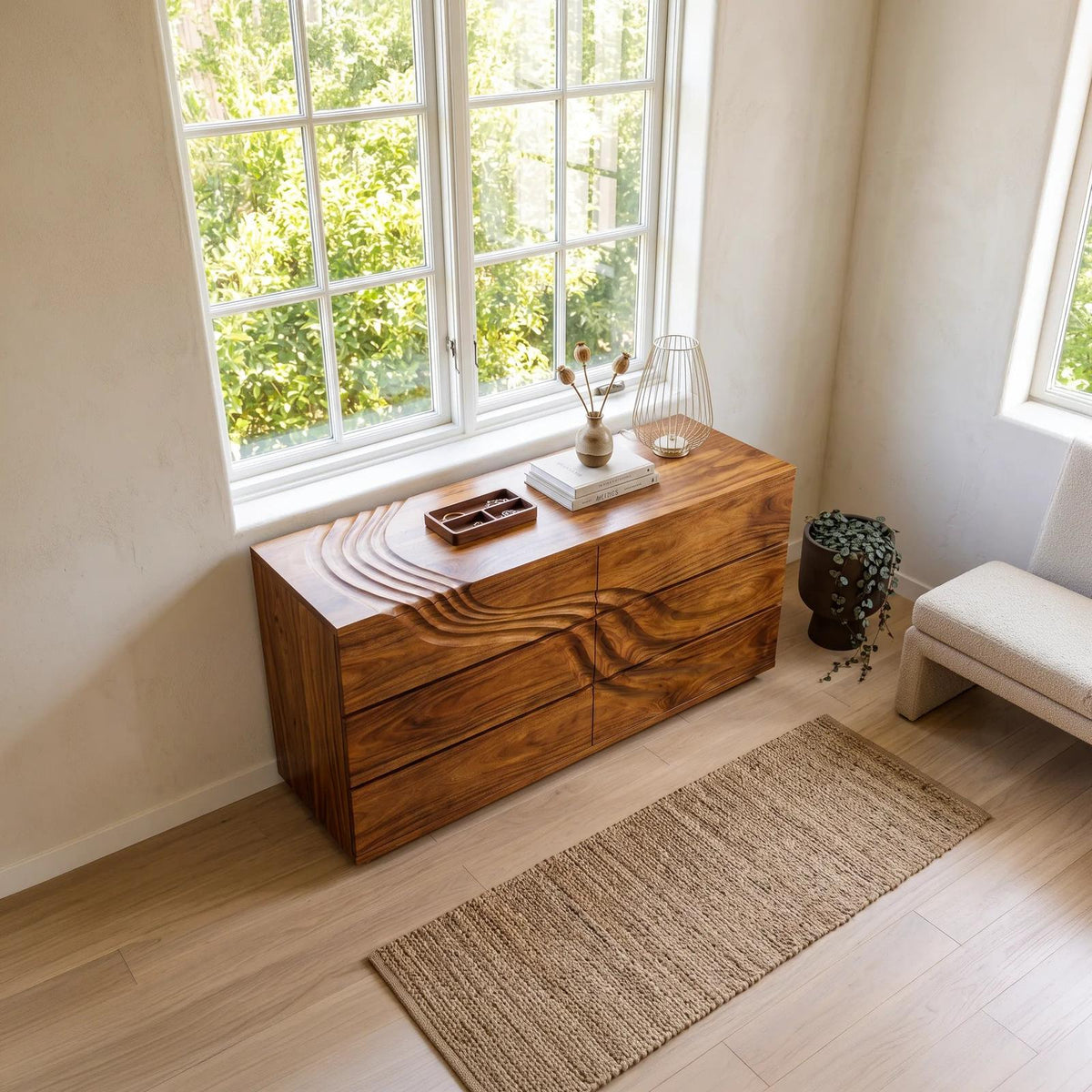 Organic Sculpted Dresser Table For Modern Interior SILDTTNDR010