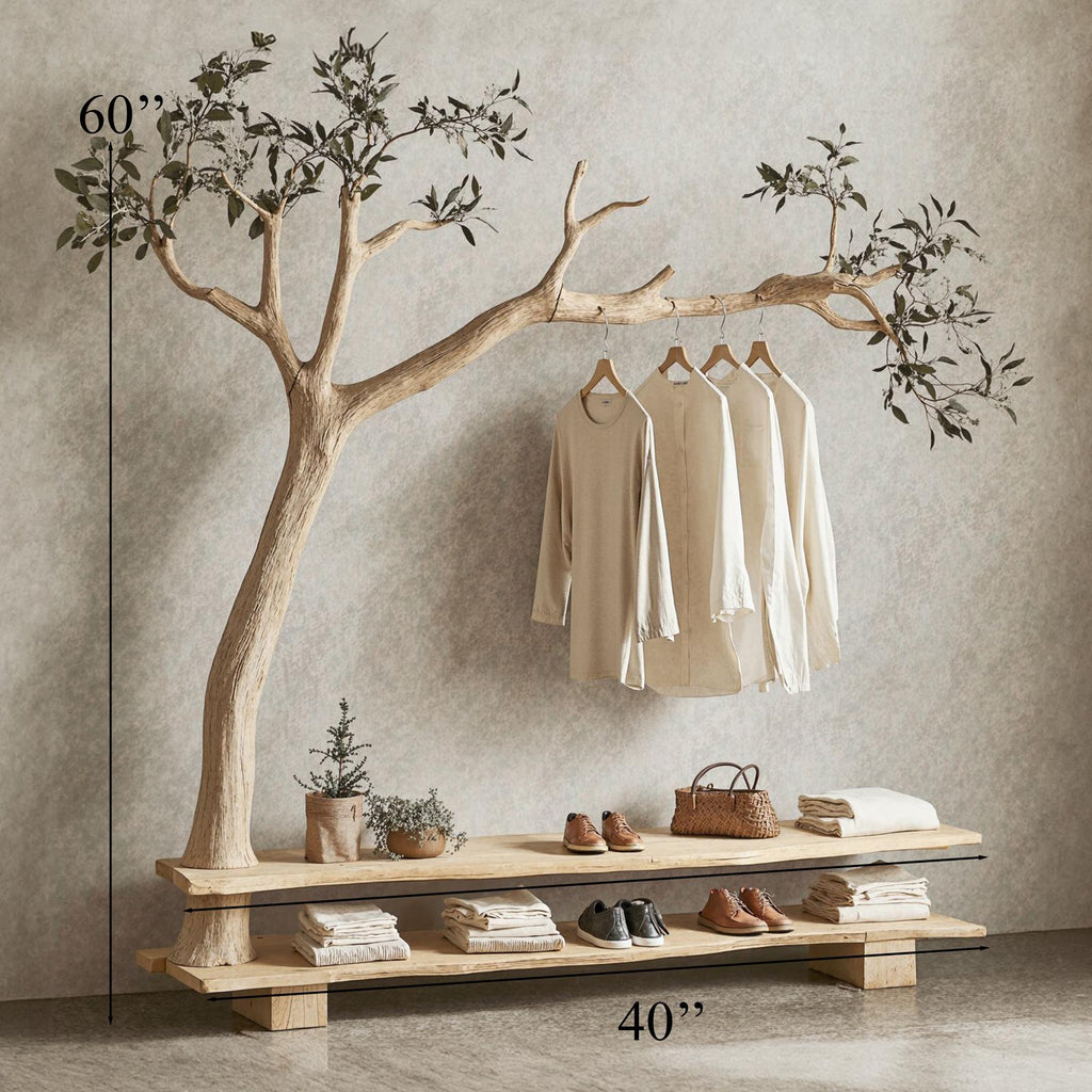 Wall Mount Coat Rack Hall Tree With Bench Shoe Storage