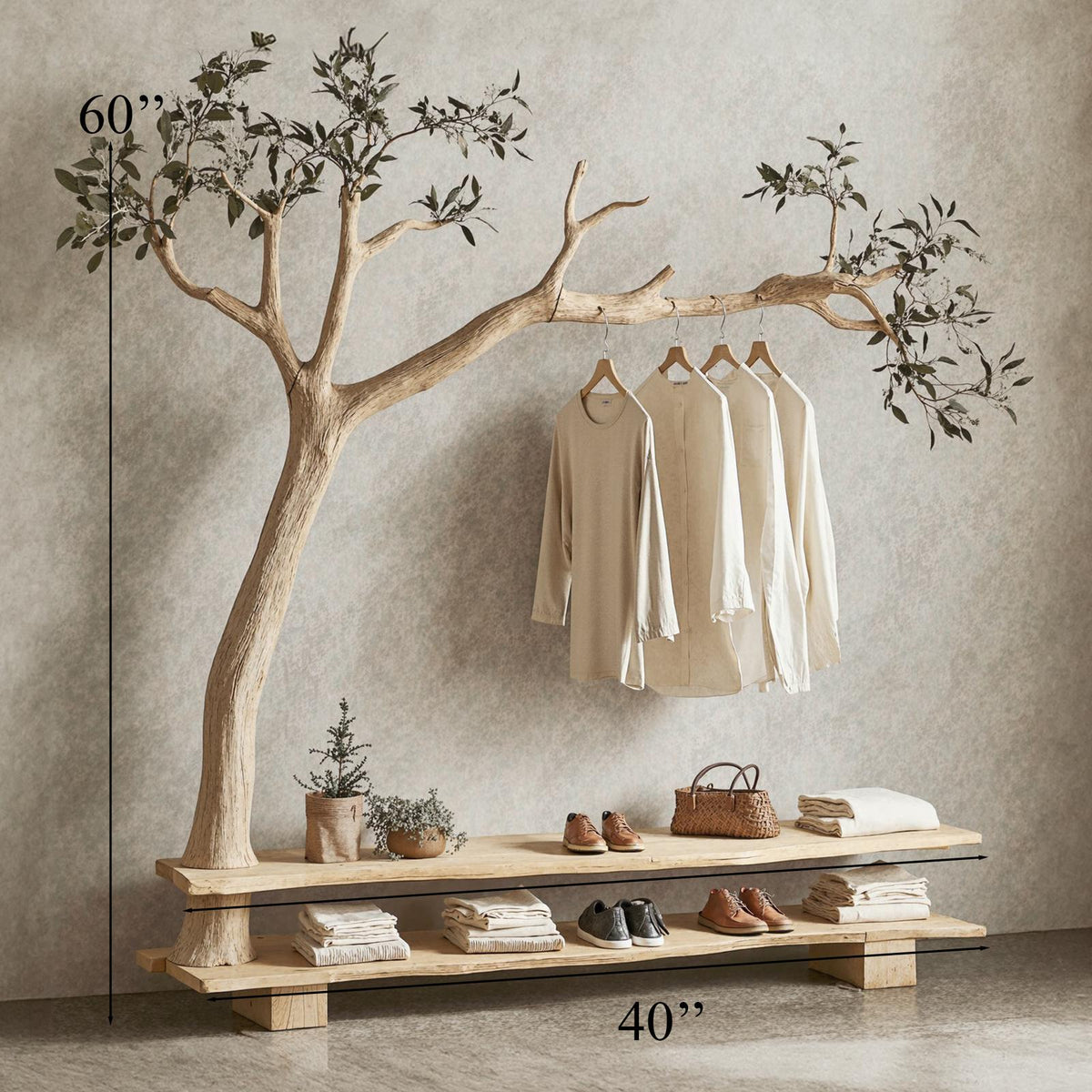 Wall Mount Coat Rack Hall Tree With Bench Shoe Storage