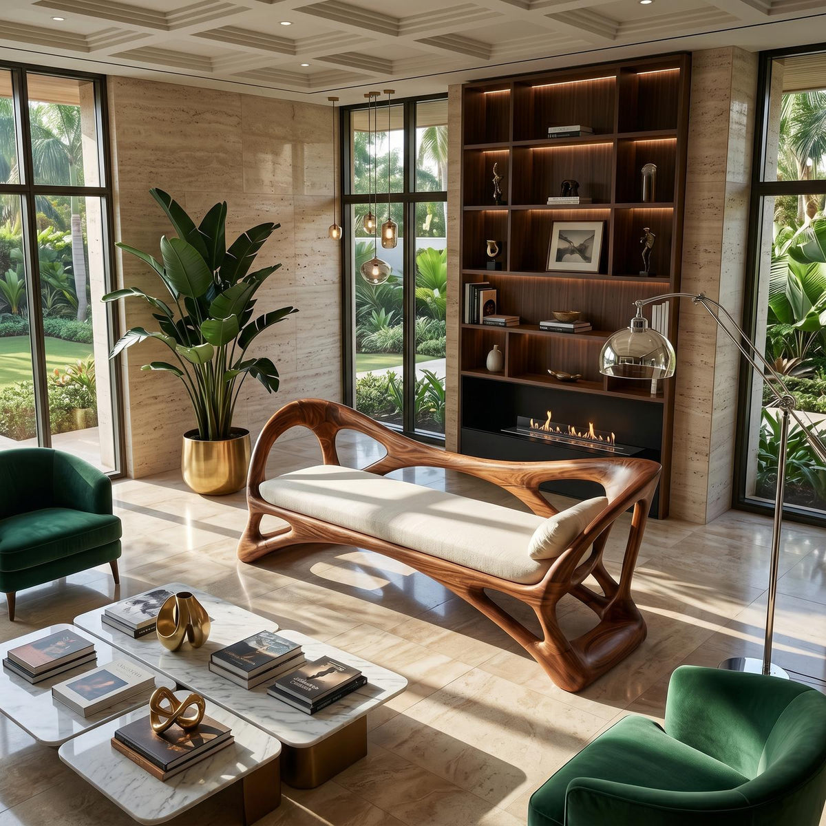 Handcrafted Wooden Bench Boutique Hotel SILDTTRBEN074