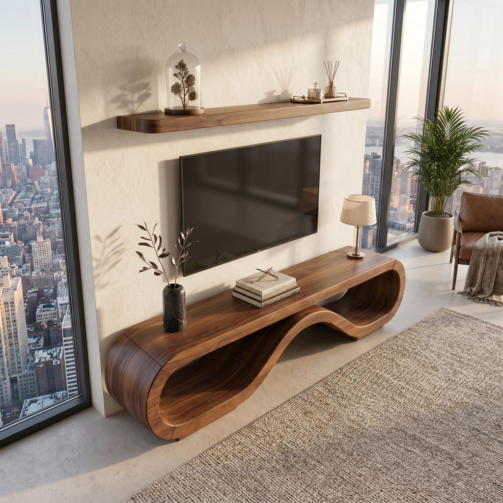 Organic Modern Media Cabinet Artisan Craftsmanship