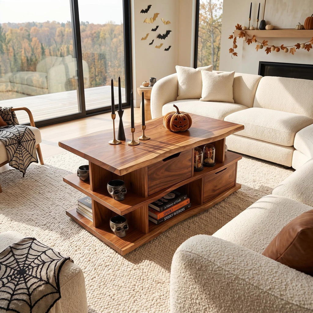 Mid Century Halloween Storage Coffee Table Great Room