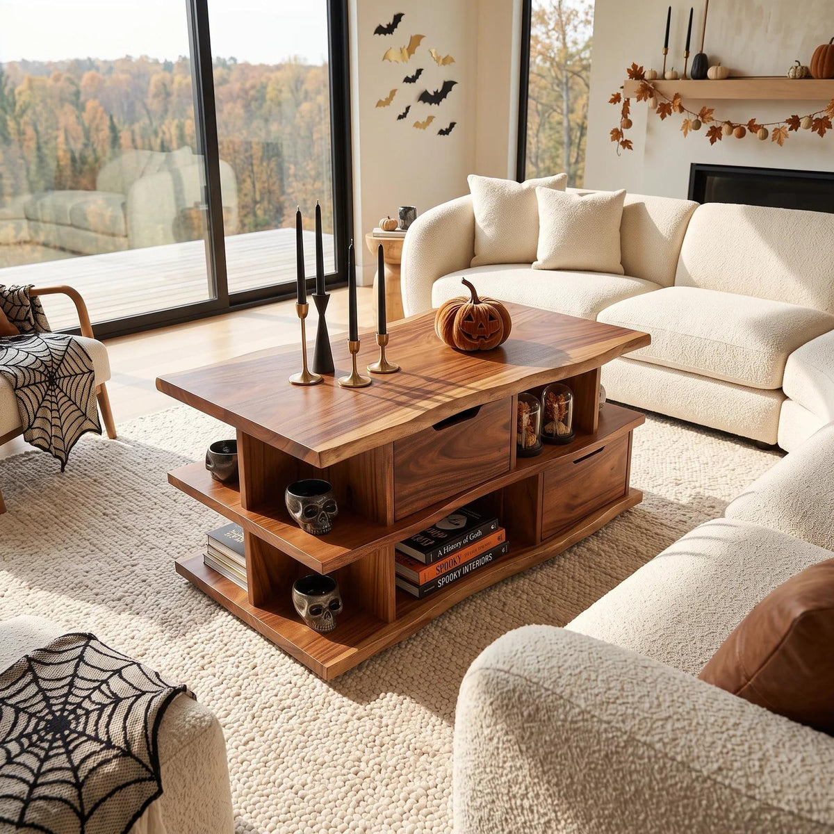 Mid Century Halloween Storage Coffee Table Great Room