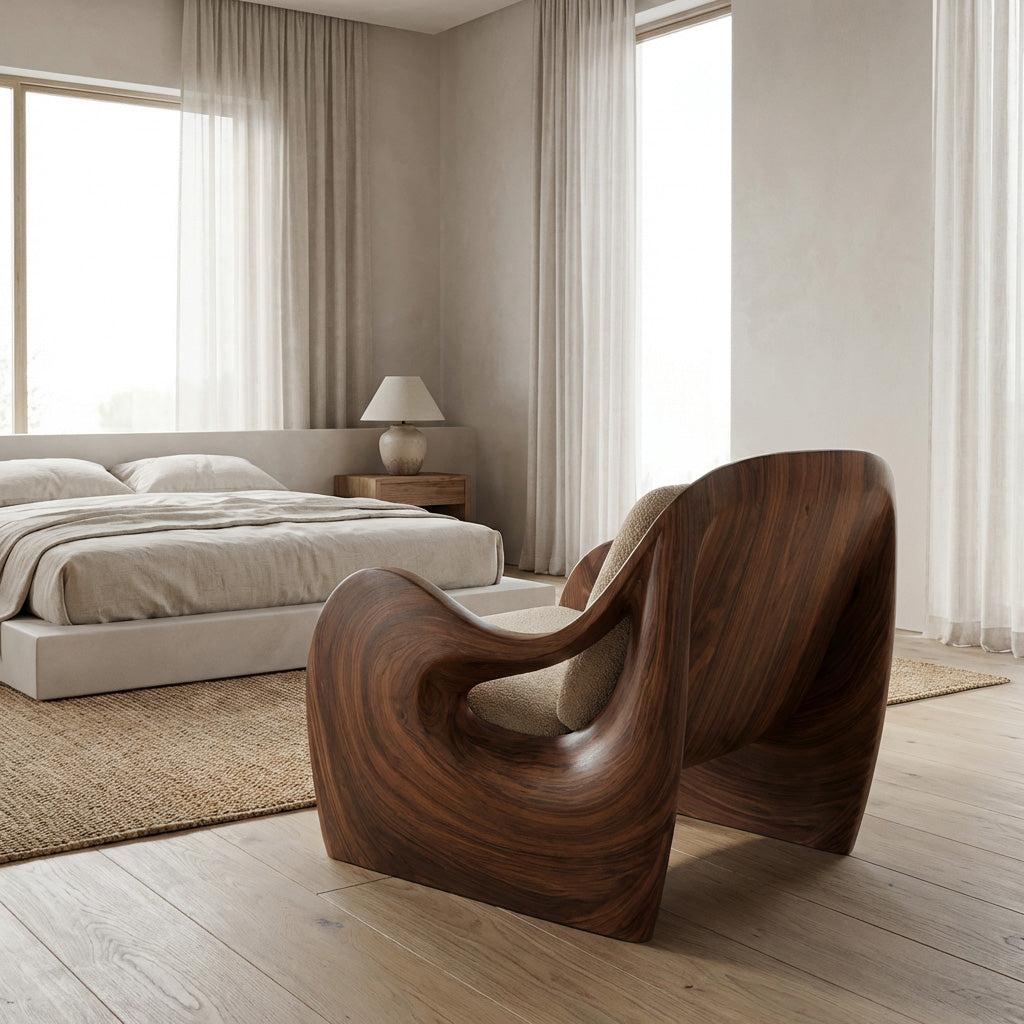 Elegant Natural Wood Chair For Modern Living Room RTTHHNCHR153