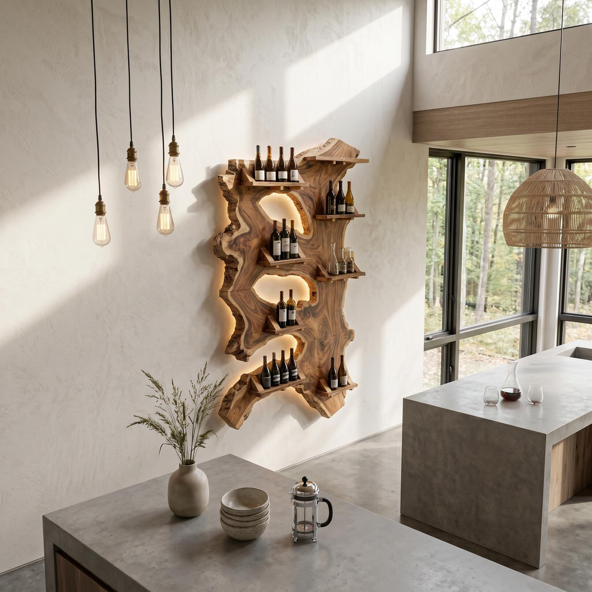 Farmhouse Wine Rack For Furniture Functional Decor