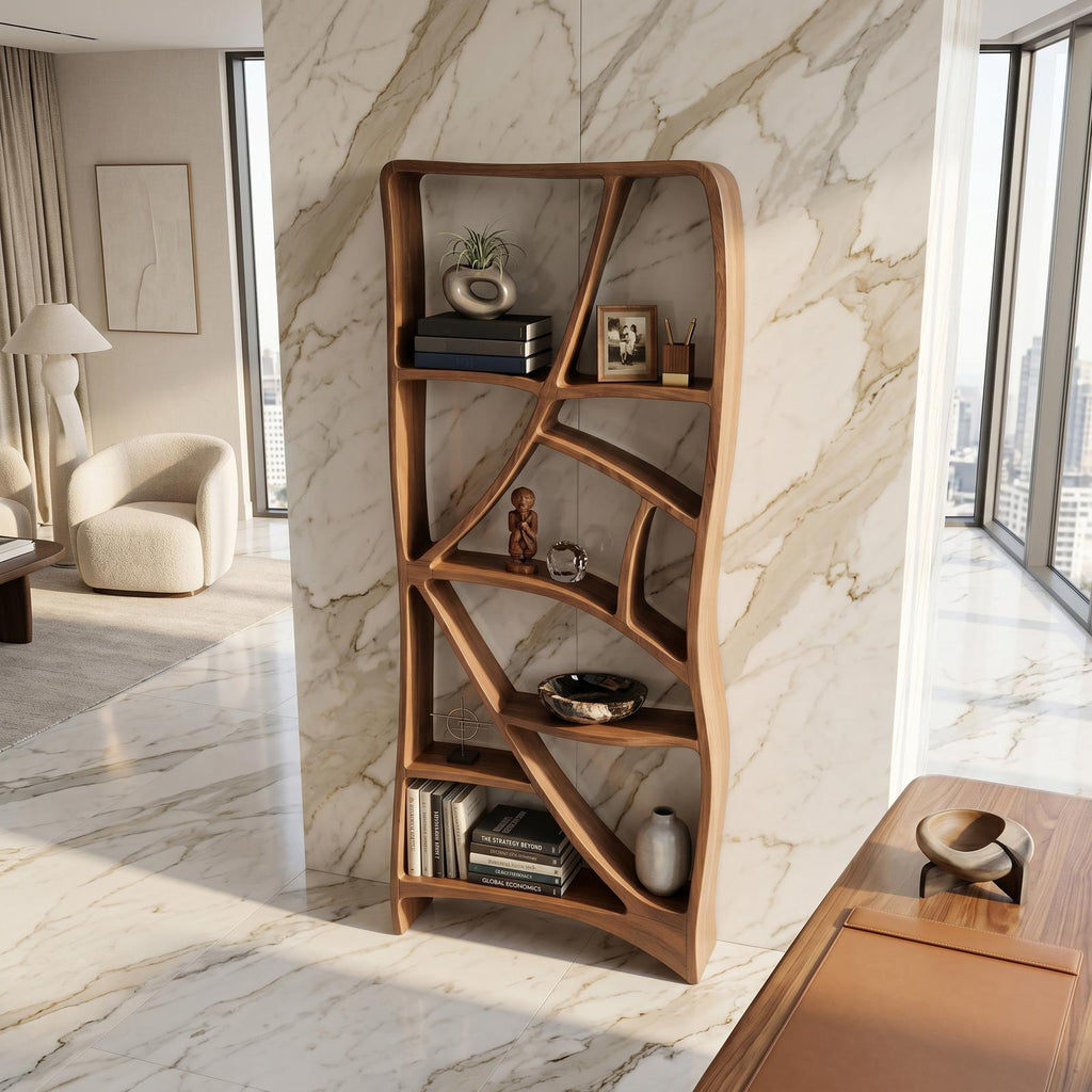 Minimalist Display Bookshelf For Cozy Lounge Corner