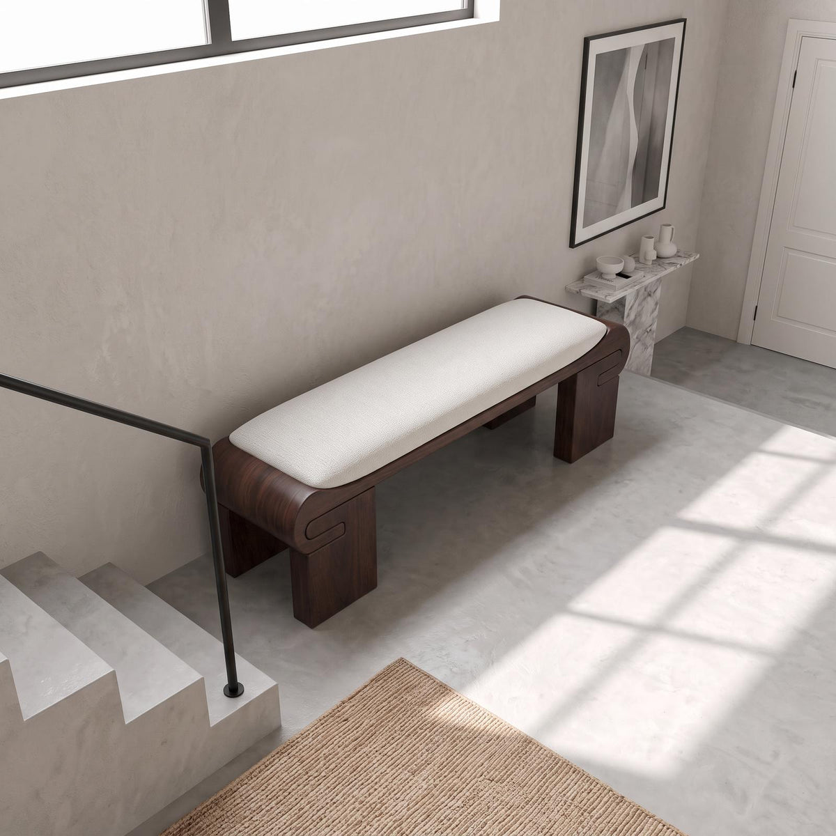 Modern Bench With Low Profile Design For Dressing Room SINLSABEN148