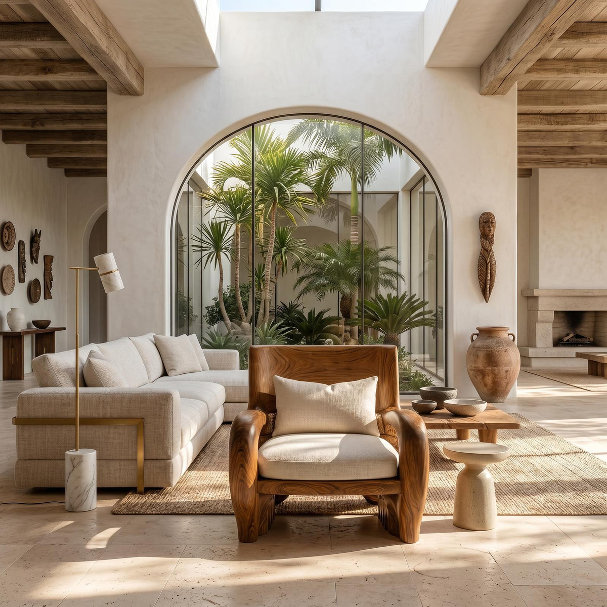 Rustic Organic Lounge Chair For Living Room