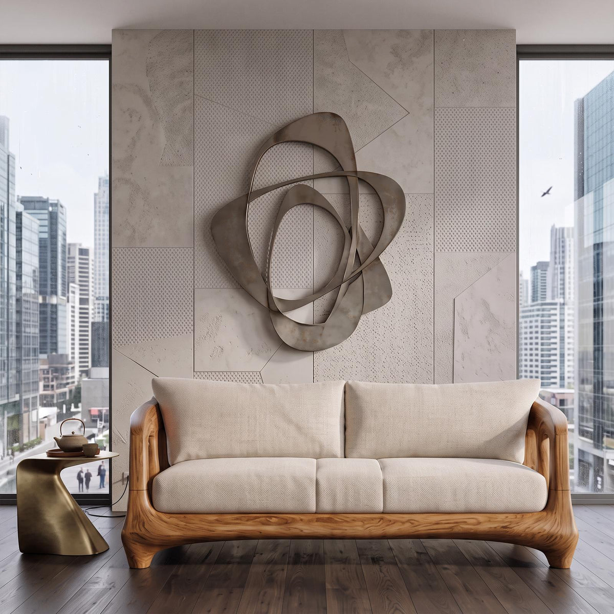 Contemporary Open Frame Sofa For Living Room And Lounge Area SINLKISFA070