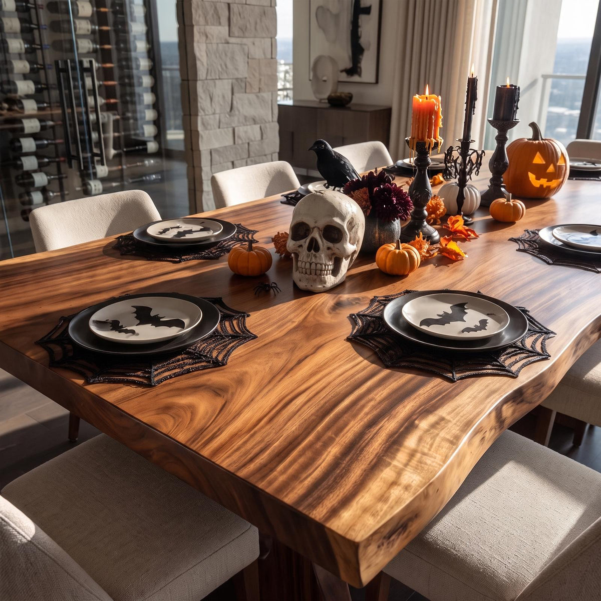 Natural Statement Dining Table With Flowing Organic Silhouette For Dining Room